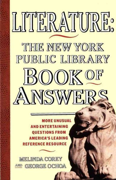 Literature: New York Public Library Book of Answers (Fireside Book) cover