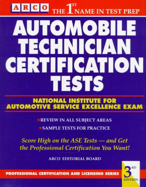 Auto Tech Cert 3E (Automobile Technician Certification Tests) cover