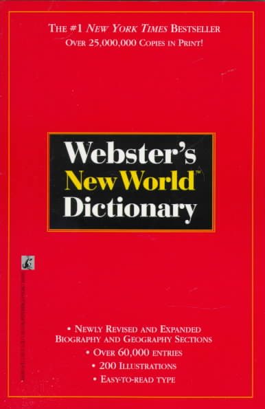 WEBSTER'S NEW WORLD DICTIONARY cover