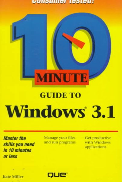 10 Minute Guide to Windows 3.1 (10 Minute Guide Series) cover