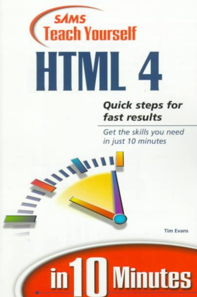Sams Teach Yourself Html 4.0 in 10 Minutes cover
