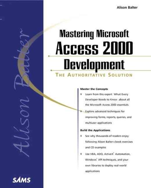 Mastering Microsoft Access 2000 Development cover