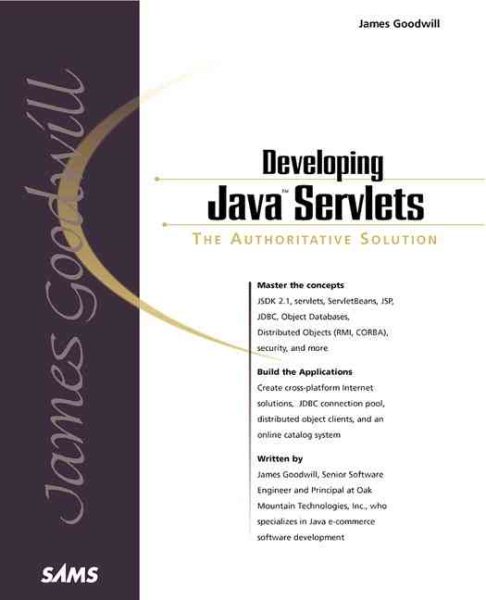 Developing Java Servlets (Sams Professional) cover
