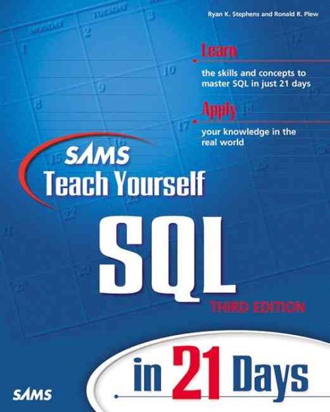 Sams Teach Yourself SQL in 21 Days (3rd Edition) cover