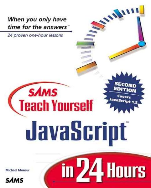 Sams Teach Yourself JavaScript in 24 Hours (2nd Edition) cover