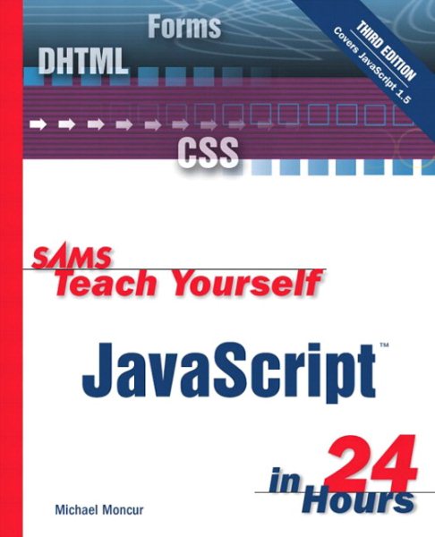 Sams Teach Yourself JavaScript in 24 Hours (3rd Edition) cover