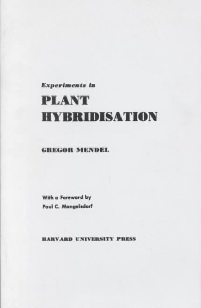 Experiments in Plant Hybridisation cover
