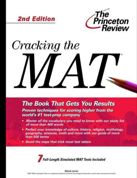 Cracking the MAT, 2nd Edition cover