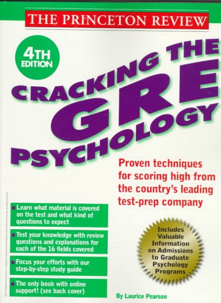 Cracking the GRE Psychology, 4th Edition cover