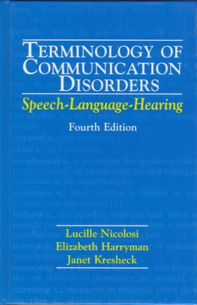 Terminology of Communication Disorders: Speech-Language-Hearing cover