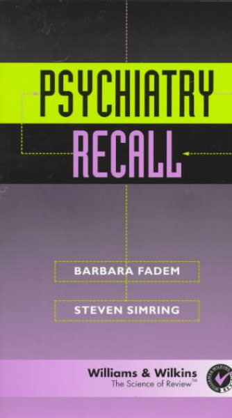 Psychiatry Recall (Recall Series) cover