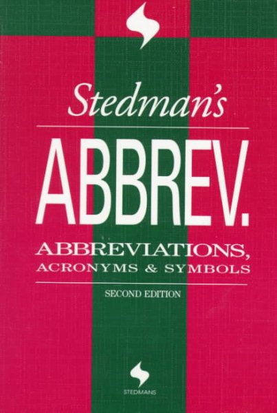 Stedman's Abbreviations, Acronyms and Symbols