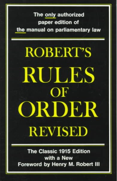 Robert's Rules of Order cover