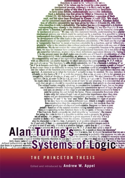 Alan Turing's Systems of Logic: The Princeton Thesis cover
