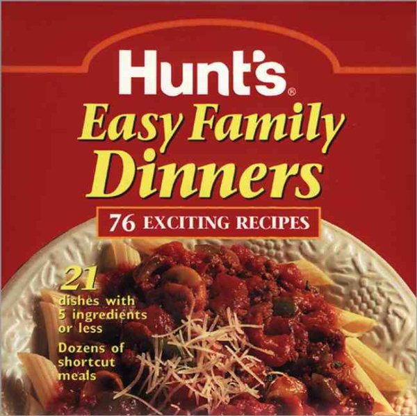 Hunt's Easy Family Dinners cover