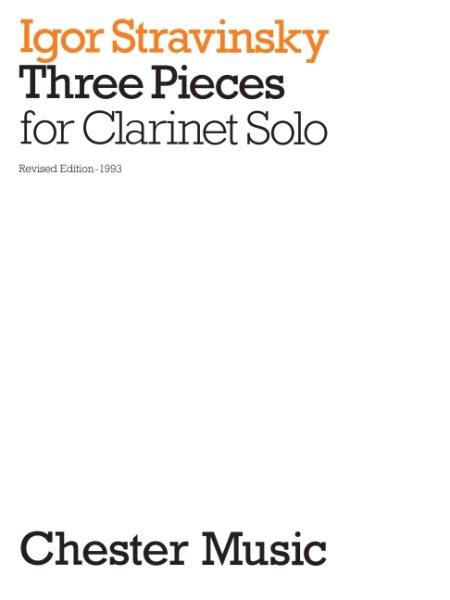 Stravinsky: 3 Pieces for Solo Clarinet cover
