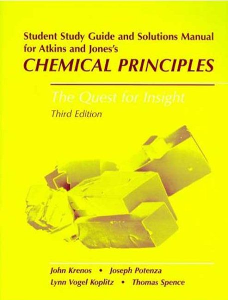 Chemical Principles Student's Study Guide & Solutions Manual cover