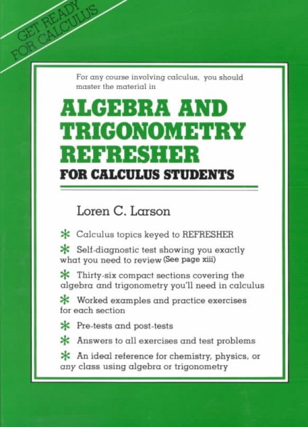 Algebra and Trigonometry Refresher for Calculus Students (Series of Books in the Mathematical Sciences) cover