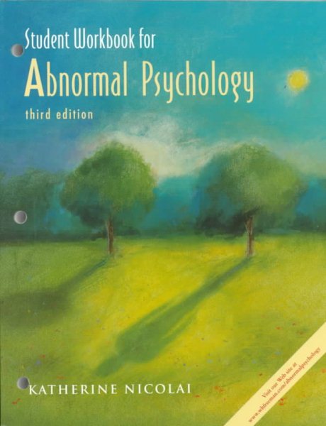 Student Workbook for Ronald J. Comer's Abnormal Psychology cover