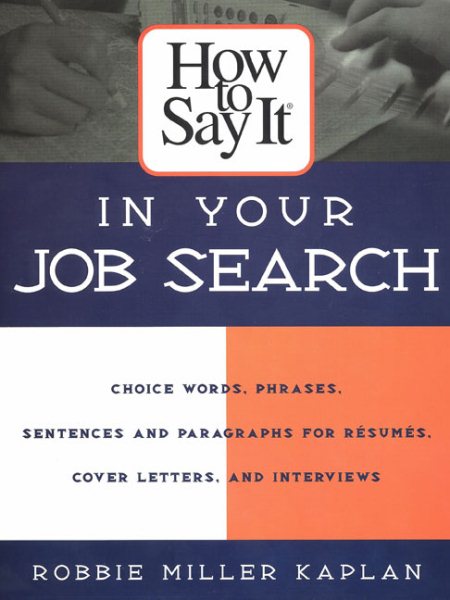 How to Say It in Your Job Search cover