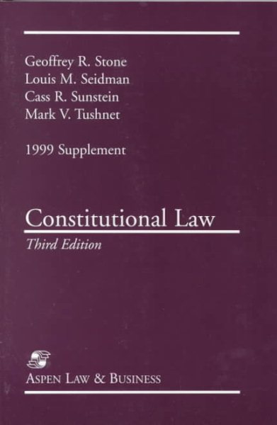 Constitutional Law: 1999 Supplement cover