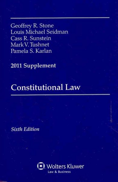 Constitutional Law, 2011 Supplement cover