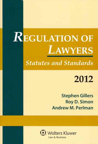 Regulation of Lawyers, 2012 Statutory Supplement cover