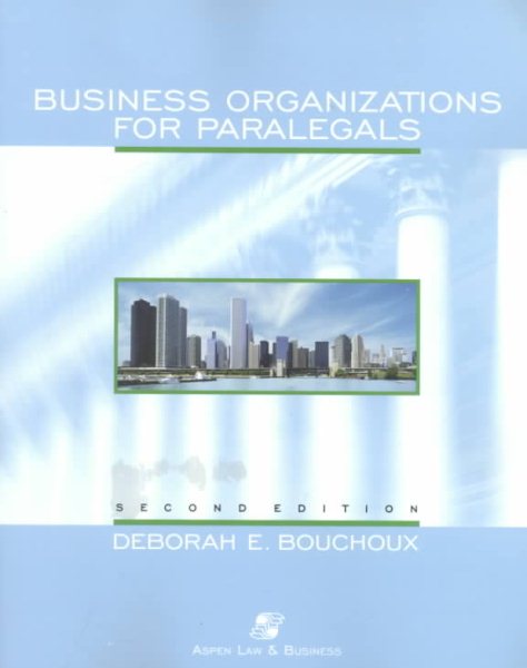 Business Organizations for Paralegals cover