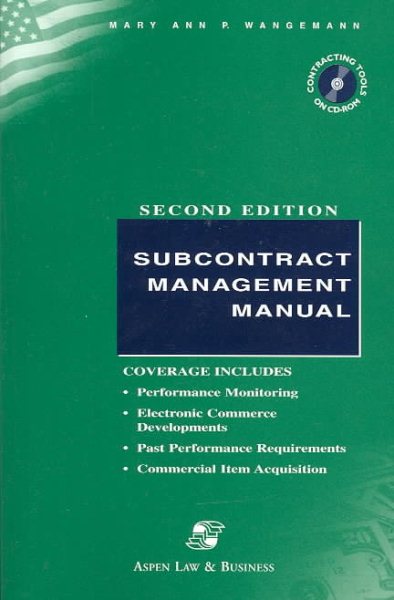 Subcontract Management Manual 2002 cover