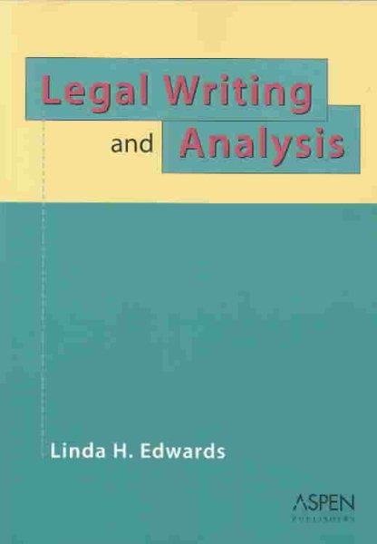 Legal Writing and Analysis cover