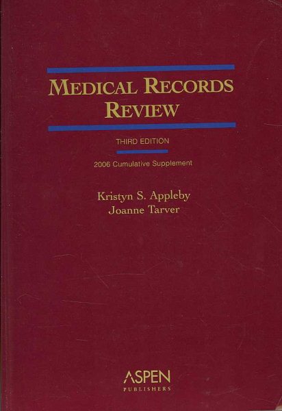Medical Records Review: 2006 Cumulative Supplement cover