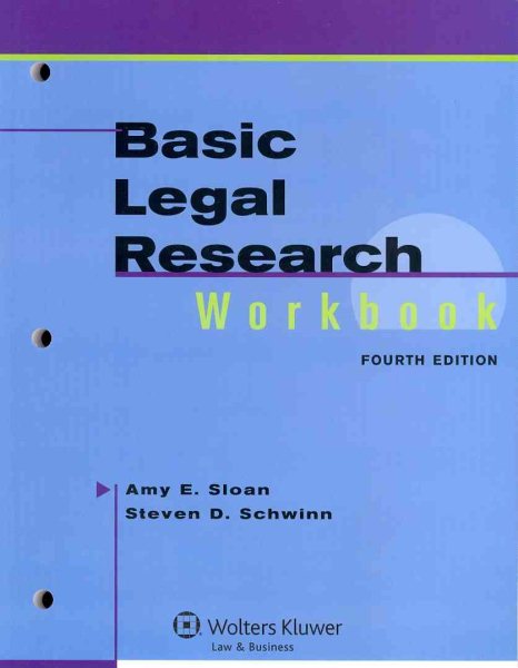 Basic Legal Research Workbook 4e (Aspen Coursebook Series) cover
