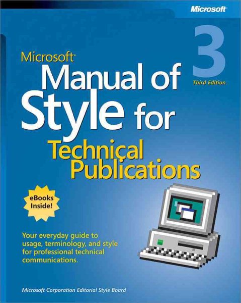 Microsoft Manual of Style for Technical Publications cover