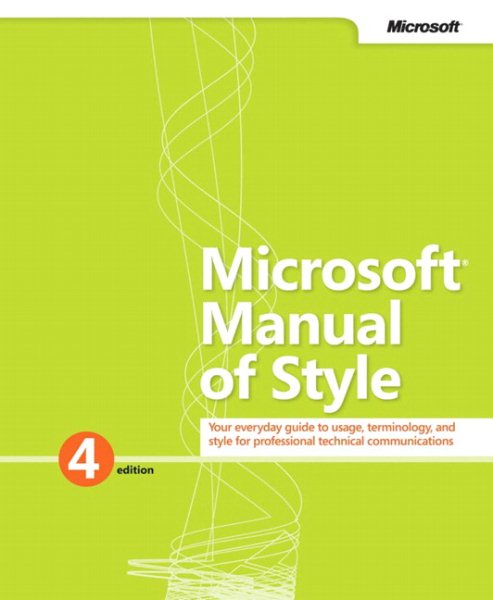 Microsoft Manual of Style cover