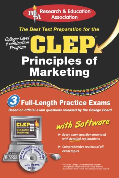 CLEP Principles of Marketing w/ CD-ROM (CLEP Test Preparation) cover