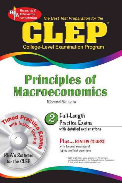 CLEP Principles of Macroeconomics w/CD-ROM (CLEP Test Preparation) cover