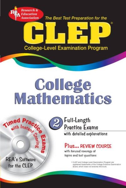CLEP College Mathematics w/CD-ROM (CLEP Test Preparation) cover