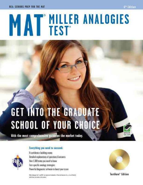 Miller Analogies Test (MAT) with TestWare, 6th Edition (Book & CD-ROM) cover
