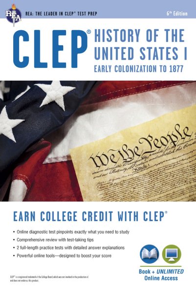 CLEP® History of the U.S. I Book + Online (CLEP Test Preparation)