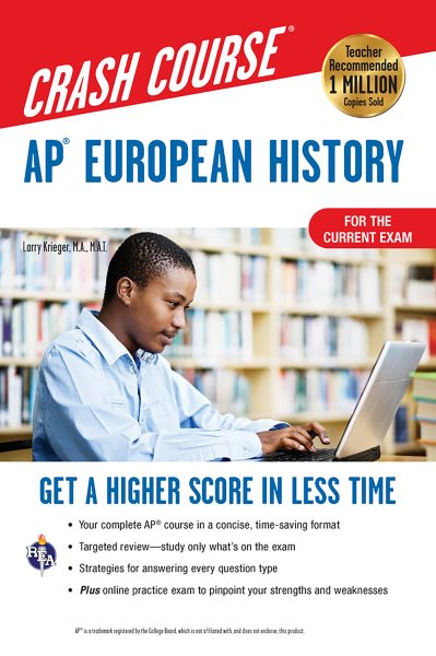 AP® European History Crash Course, Book + Online: Get a Higher Score in Less Time (Advanced Placement (AP) Crash Course) cover