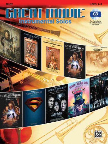 Great Movie Instrumental Solos: Flute, Book & CD cover