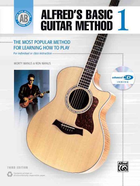 Alfred's Basic Guitar Method, Bk 1: The Most Popular Method for Learning How to Play, Book & Enhanced CD (Alfred's Basic Guitar Library, Bk 1) cover