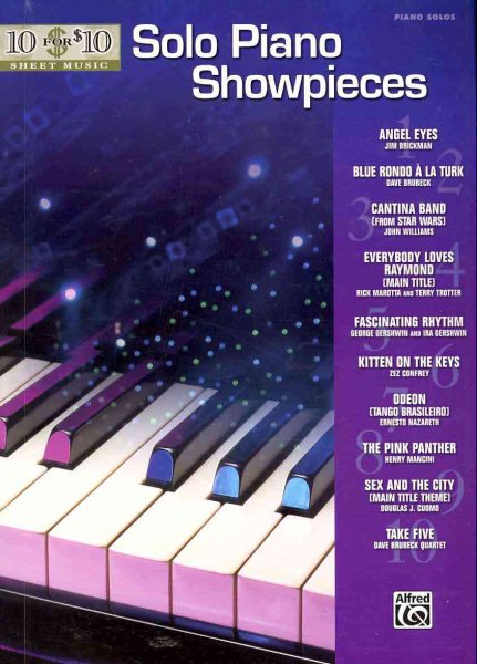 10 for 10 Sheet Music Solo Piano Showpieces: Piano Solos cover