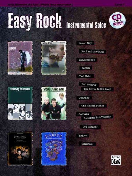 Easy Rock Instrumental Solos for Strings, Level 1: Viola, Book & CD (Easy Instrumental Solos Series) cover