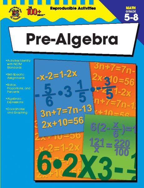 The 100+ Series Pre-Algebra cover