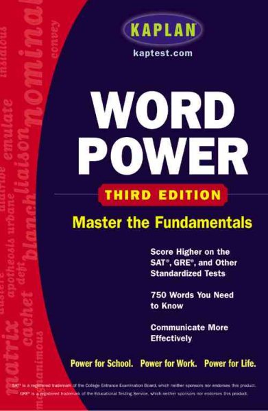 Kaplan Word Power: Score Higher on the SAT, GRE, and Other Standardized Tests cover