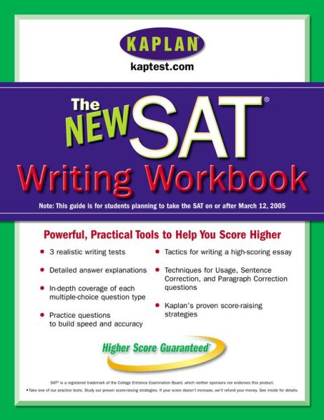Kaplan New SAT Writing Workbook cover