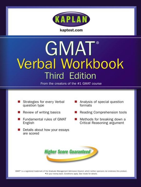 Kaplan GMAT Verbal Workbook cover