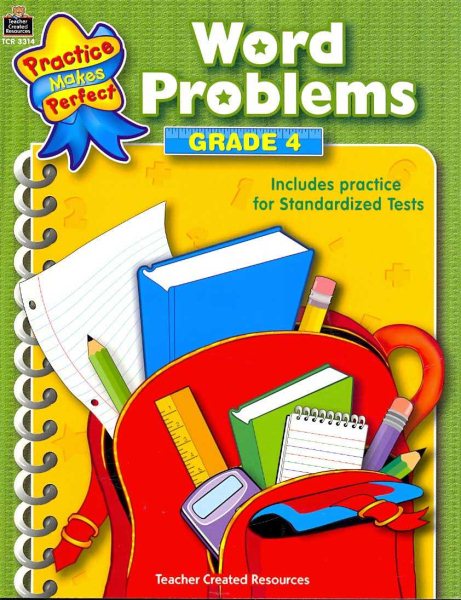 Word Problems Grade 4 (Practice Makes Perfect (Teacher Created Materials)) cover