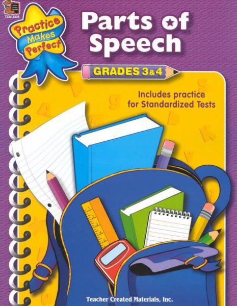 Parts of Speech Grades 3-4: Grades 3 & 4 (Language Arts) cover